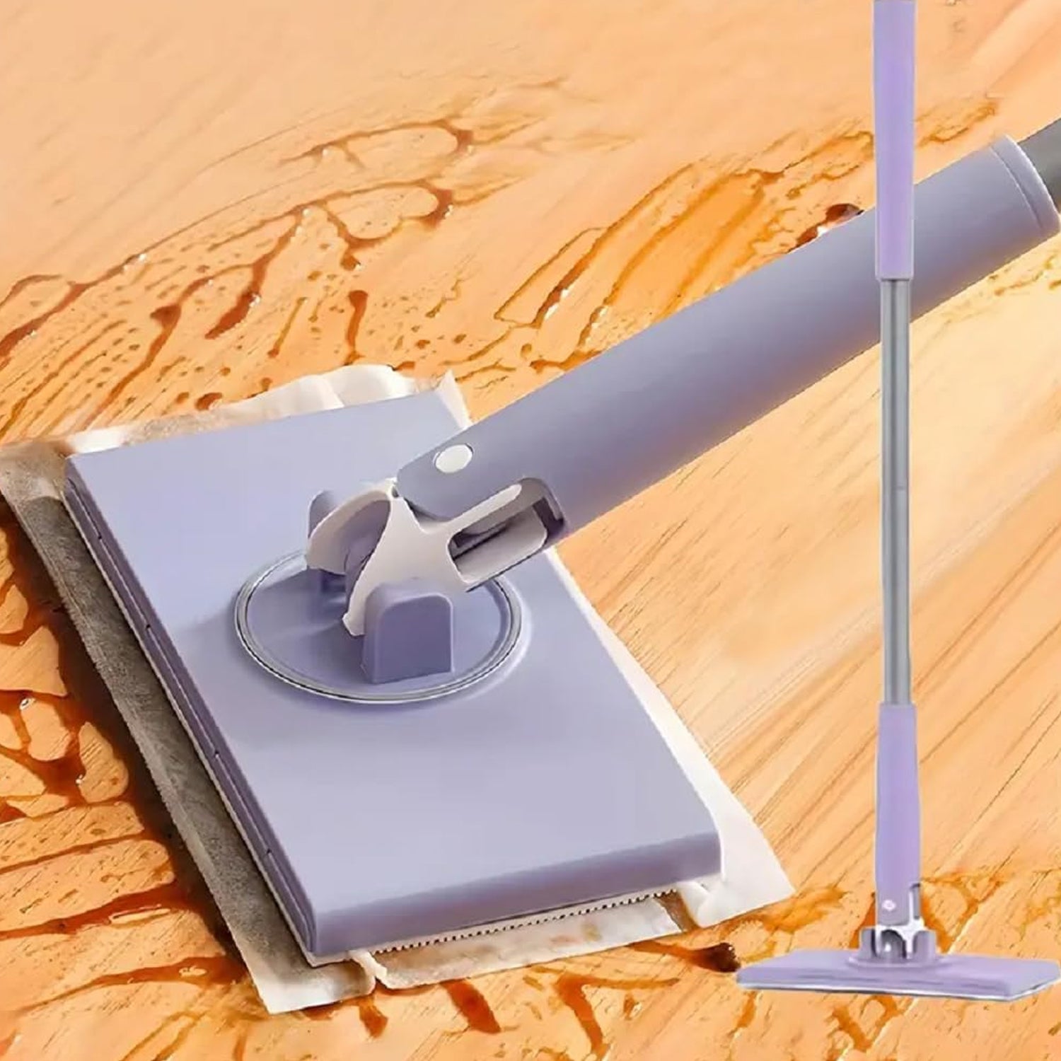 Automatic Cloth Changing Mini Mop with Push Pull Cloth Changing Handle (1 Pc) Automatic Cloth Changing Mini Mop with Push Pull Cloth Changing Handle (1 Pc)